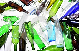 Recycling glass close up