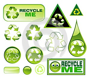 Recycling Icon set