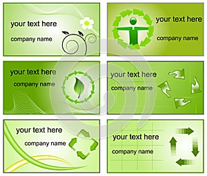 Recycling logos and business cards templates