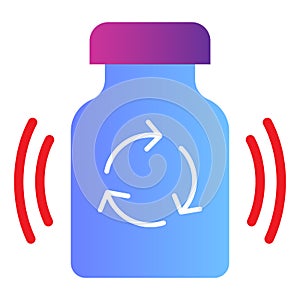Recycling medication flat icon. Recycle drugs color icons in trendy flat style. Medicine pills recycling gradient style