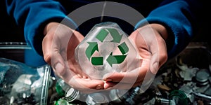 recycling with a message about Earth Day and the importance of reducing waste and promoting a circular economy