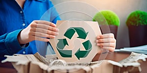 recycling with a message about Earth Day and the importance of reducing waste and promoting a circular economy