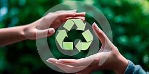 recycling with a message about Earth Day and the importance of reducing waste and promoting a circular economy