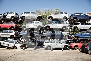 Recycling of old,used, wrecked cars. Dismantling for parts at scrap