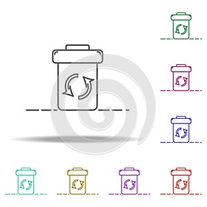 recycling outline icon. Elements of Ecology in multi color style icons. Simple icon for websites, web design, mobile app, info