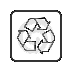 Recycling packaging and logistic vector isolated single icon