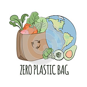 RECYCLING PLANET Global Ecological Problem Vector Illustration