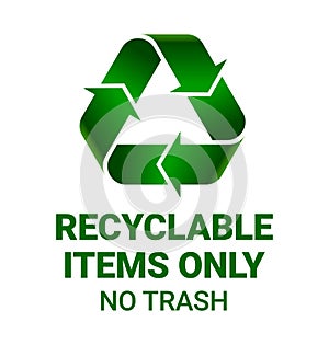 Recycling point sign poster vector concept