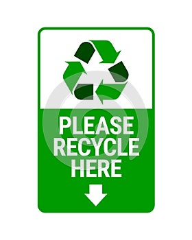 Recycling point sign poster vector concept