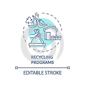 Recycling programs concept icon