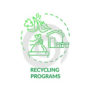 Recycling programs concept icon