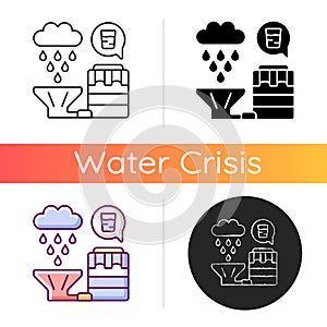 Recycling rainwater icon