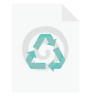 Recycling, Recycling File Color Isolated Vector Icon