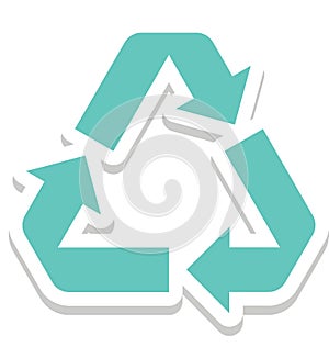 Recycling, Recycling File Color Isolated Vector Icon