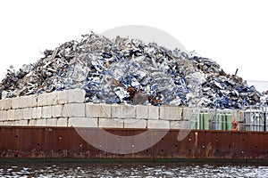 Metal recycling at an industrial plant