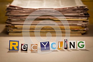 Recycling sign