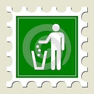 Recycling Sign Stamp