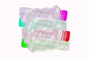 Recycling or stack of plastic bottles