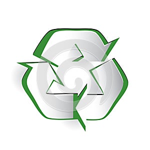 Recycling Symbol Cut Paper Design