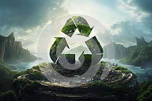 Recycling symbol. Environmental protection, ecology, recycle concept