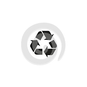 Recycling symbol isolated on white background photo