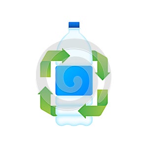 Recycling symbol. Recycling plastic. Environment, ecology, nature protection concept. Vector stock illustration.