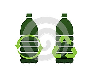 Recycling symbol. Recycling plastic. Environment, ecology, nature protection concept. Vector stock illustration
