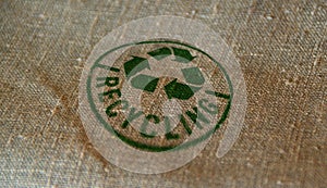 Recycling symbol stamp and stamping