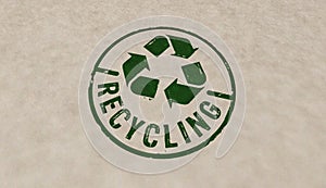 Recycling symbol stamp and stamping