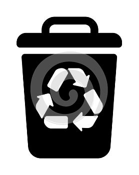 Recycling Symbols For Plastic. Vector icon illustration