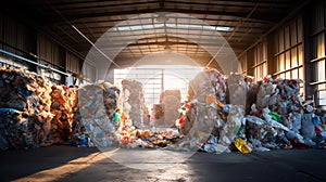 Recycling waste in the separation plant.