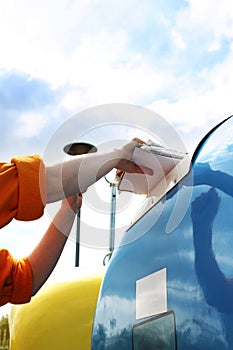 Recycing, segregation of garbage into a container