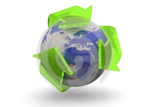 Recycling World Concept - 3D