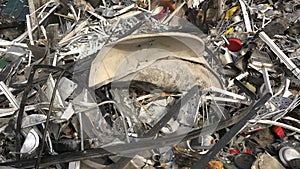 Recycling yard scrap metal