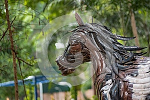 Recyle - Horse Statue made from Tyre Wastes photo