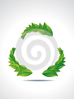 Recyle Icon With Leaf
