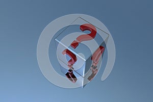 Red 3D interrogation mark