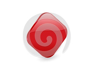 Red 3d rhomb icon