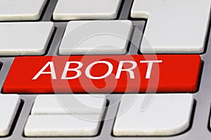 Red Abort Key on a Keyboard