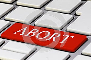 Red Abort Key on a Keyboard