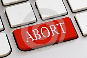Red Abort Key on a Keyboard