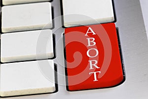 Red Abort Key on a Keyboard