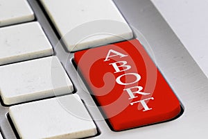 Red Abort Key on a Keyboard