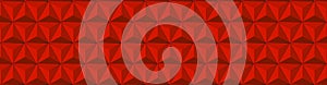 Red abstract background. 3D vector triangle pattern geometry. shadowed Red pyramid shapes
