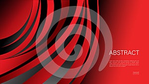 Red abstract background, wave, Geometric vector, graphic, Minimal Texture, cover design, flyer template, banner, web page