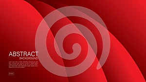 Red abstract background, wave, Geometric vector, graphic, Minimal Texture, cover design, flyer template, banner, web page, book