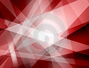 Red abstract background with white stripes and triangle shapes in modern geometric pattern design