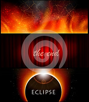 Red abstract banner for facebook vector Design photo