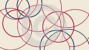 Red abstract circles pattern, decorative background design vector design Generative AI