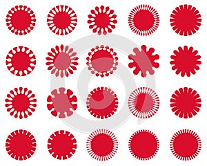 Red Abstract Circular Patterns